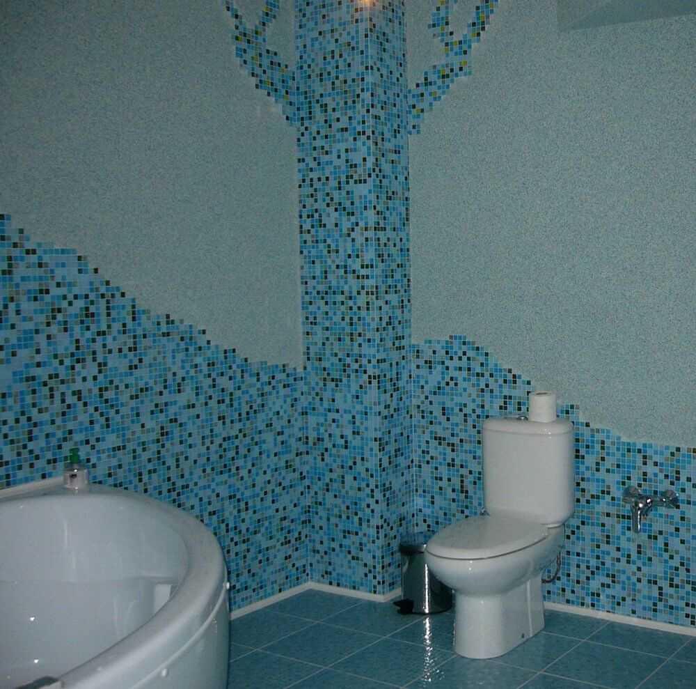 egy szép dekoratív vakolat elképzelése a fürdőszoba dekorációjában