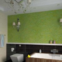 ideea tencuielii decorative originale în designul imaginii din baie