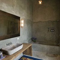 pilihan plaster dekoratif yang terang dalam hiasan gambar bilik mandi
