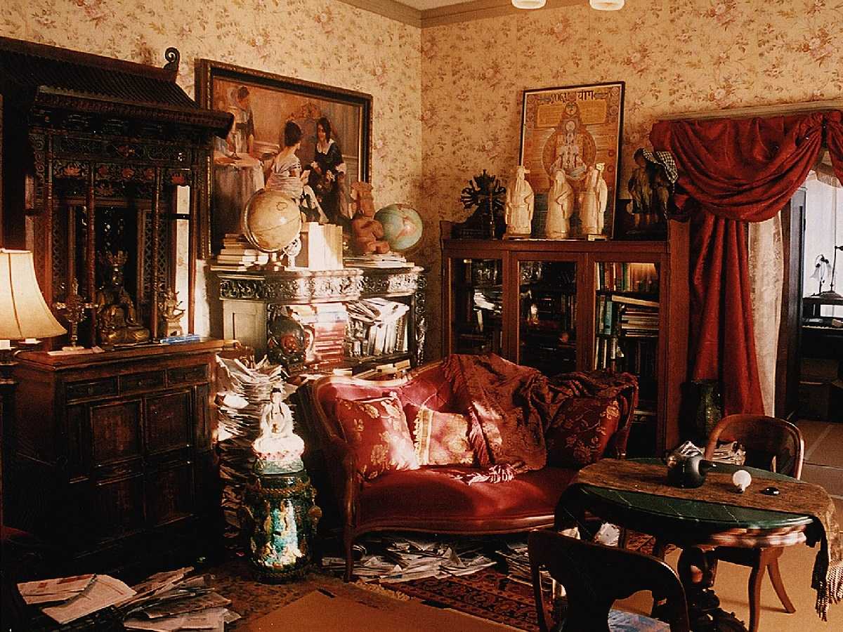 neobvyklý viktoriánský styl obývacího pokoje výzdoba