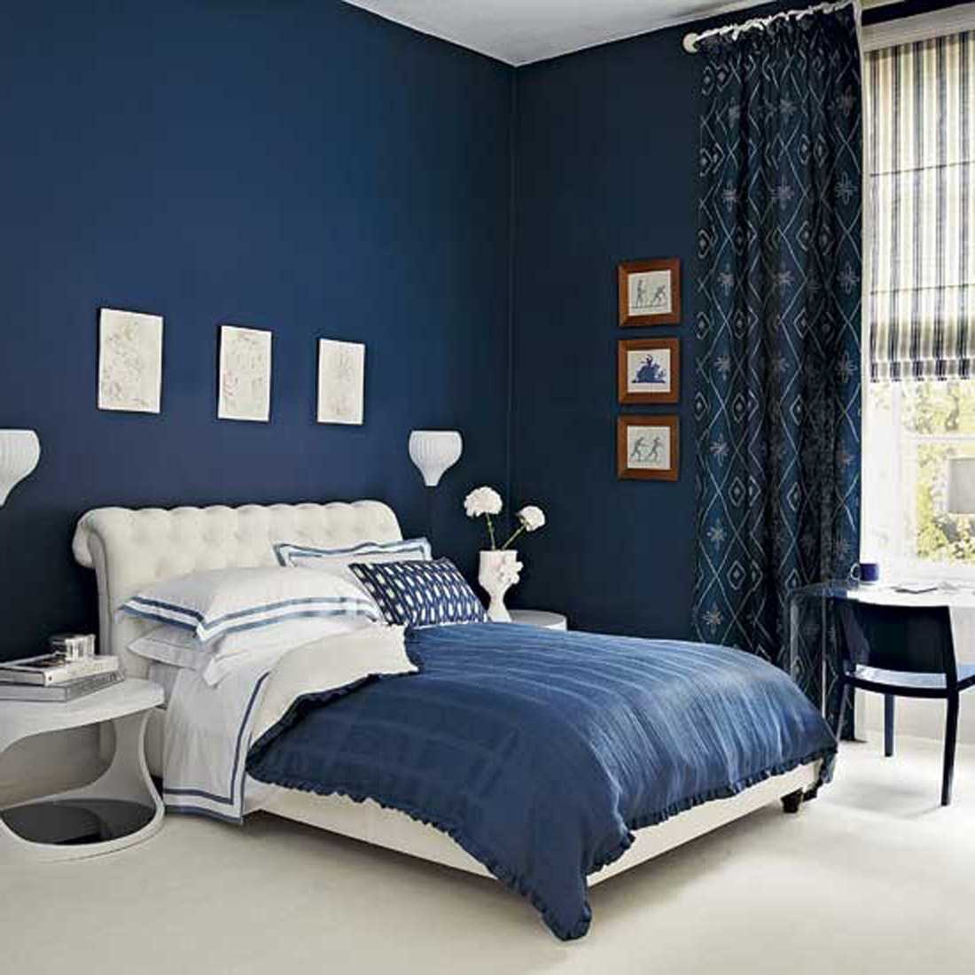 gaya apartmen yang indah dengan warna biru