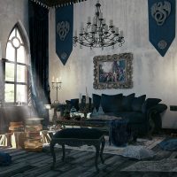 moderne gotische slaapkamer gevel foto