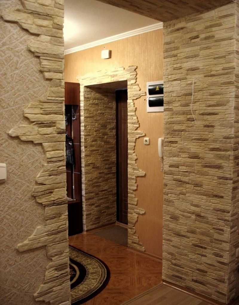 lichte flexibele steen in het interieur van de slaapkamer