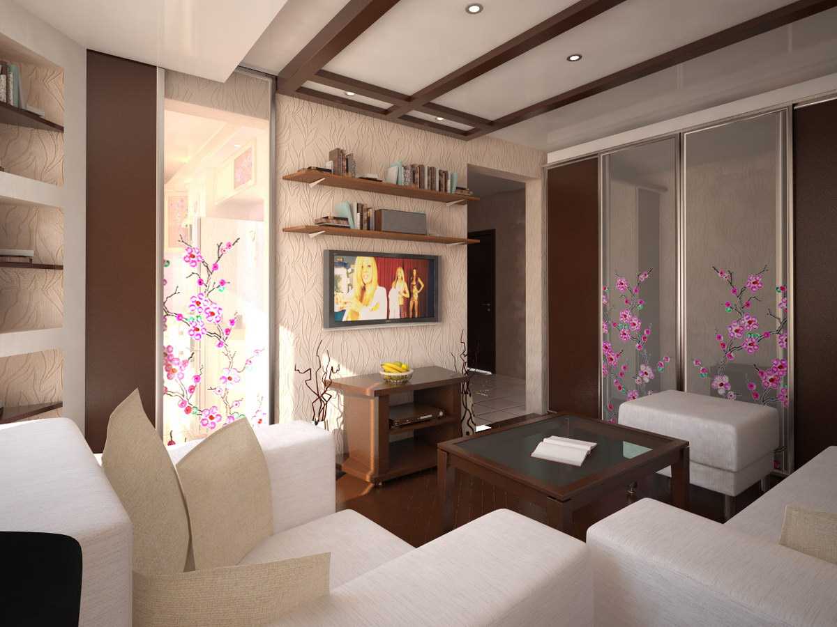 Interiér ložnice krásný obývací pokoj