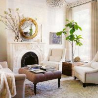 ruang tamu gaya yang cantik dalam foto gaya vintaj