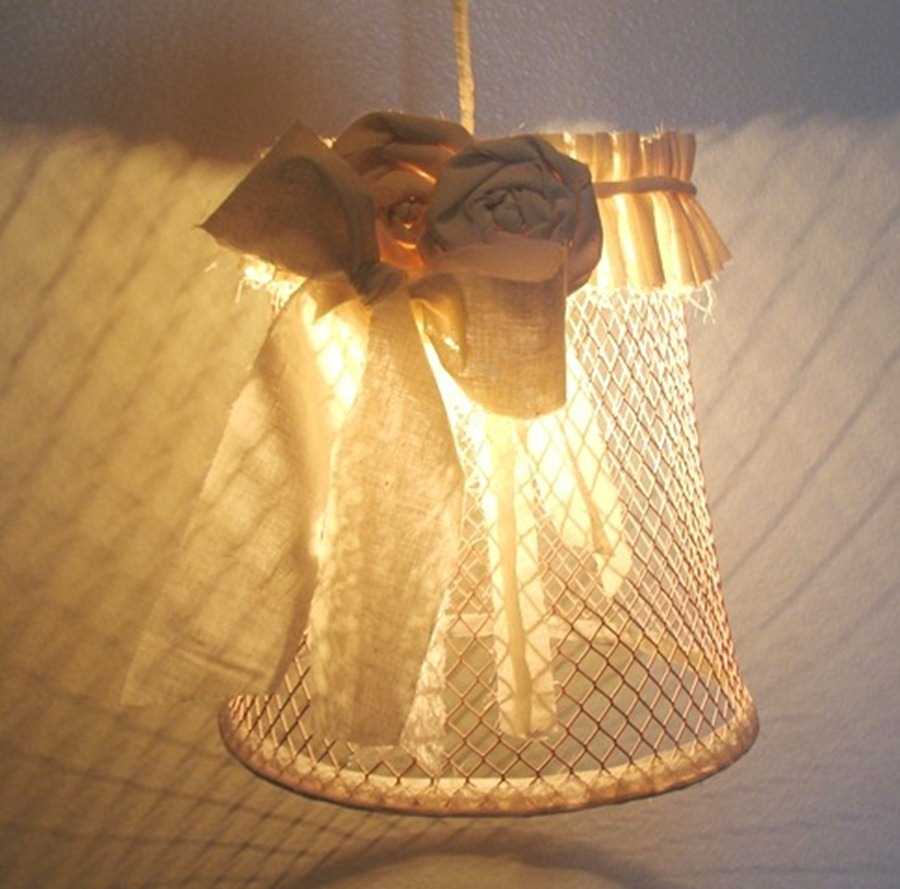 doe-het-zelf originele lampenkapdecoratie