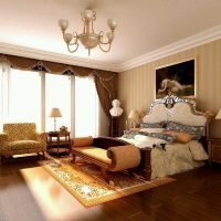 светъл дизайн на спалня в гръцки стил снимка