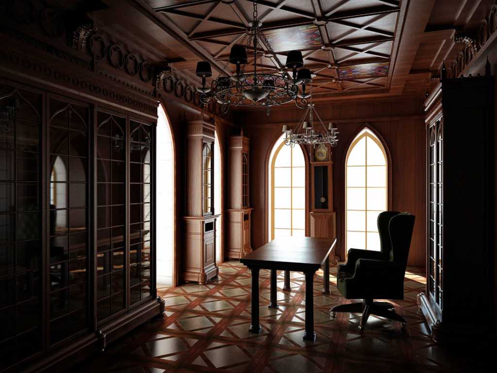 světlá fasáda bytu v gotickém stylu