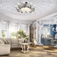 ruang tamu gaya luar biasa dalam foto gaya Yunani