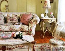 spilgta dizaina dzīvojamā istaba vintage stila fotoattēlā
