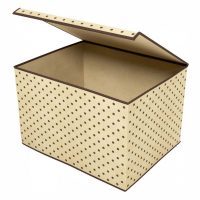 Reka bentuk asli kotak kadbod dengan gambar bahan terbentuk