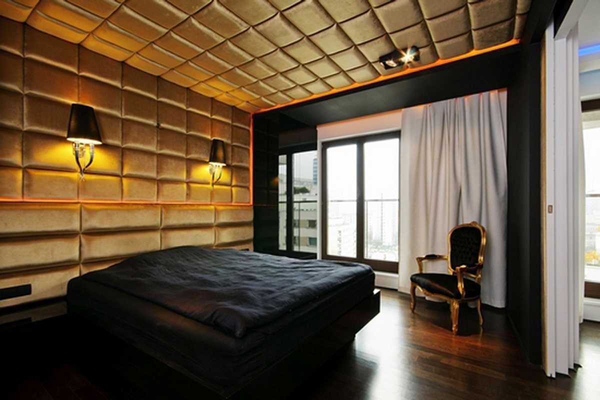 hiasan bilik tidur asal dengan panel dinding