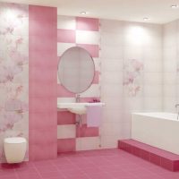 комбинация от светло розово в дизайна на спалнята с други цветове картина