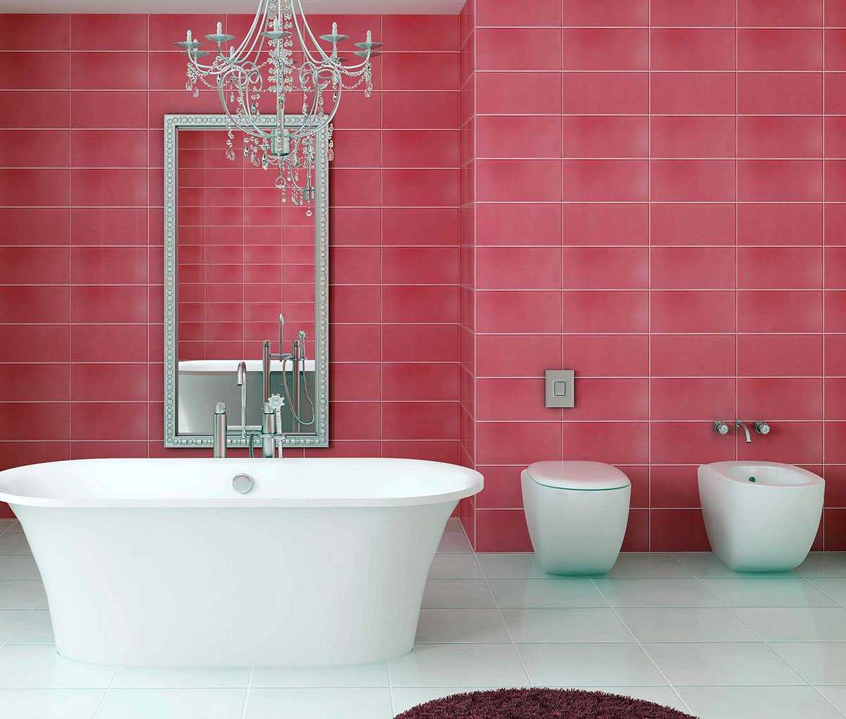 una combinazione di rosa brillante nel design della camera da letto con altri colori