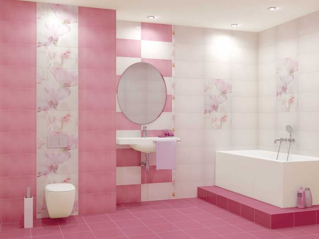 o combinație de roz deschis în designul bucătăriei cu alte culori