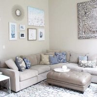 combinație de gri deschis în designul apartamentului cu alte culori foto