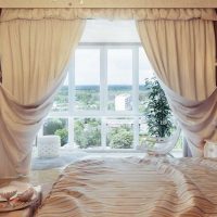 dormitor în stil modern în fotografie în stil vintage