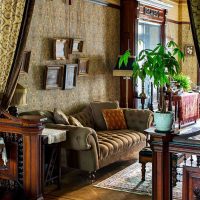 skaists viktoriāņu stila istabas interjera foto