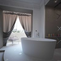 versiune de tencuială decorativă frumoasă în decorul imaginii din baie