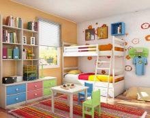 idėja, kaip ryškiai dekoruoti vaiko kambarį