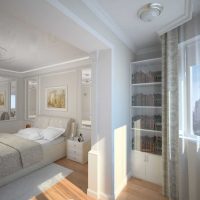 světlý interiér ložnice obývací pokoj obrázek