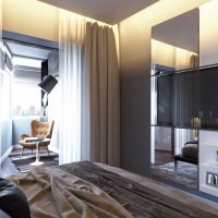 světlý design obývací pokoj ložnice fotografie