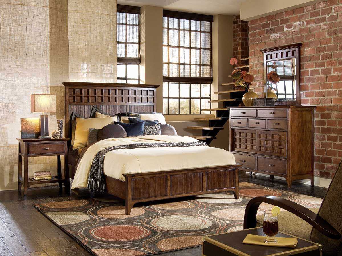 moderna dizaina guļamistaba vintage stilā