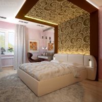 opțiune pentru decorarea elegantă a designului fotografiei dormitorului