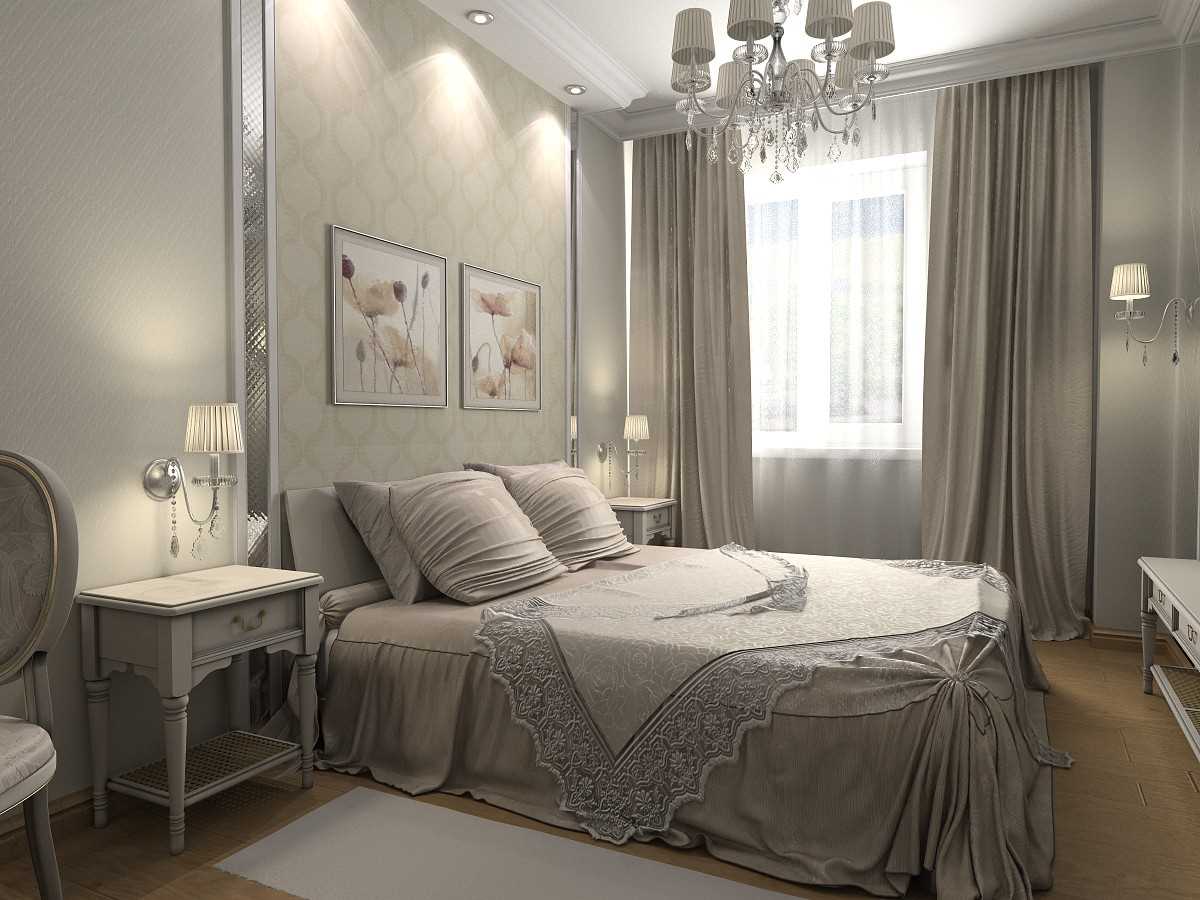 het idee van een mooie decoratie van het ontwerp van de slaapkamer