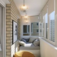 идеята за красив дизайн на малка балконска снимка