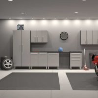 funkcinio stiliaus garažo paveikslo idėja