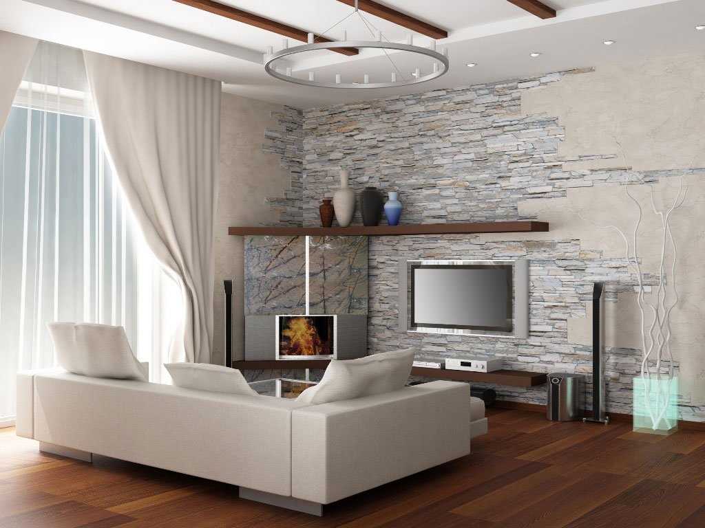 ideja par neparastu dekoratīvu akmeni istabas interjerā