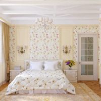 opțiune de decorare elegantă a stilului unei imagini pentru dormitor