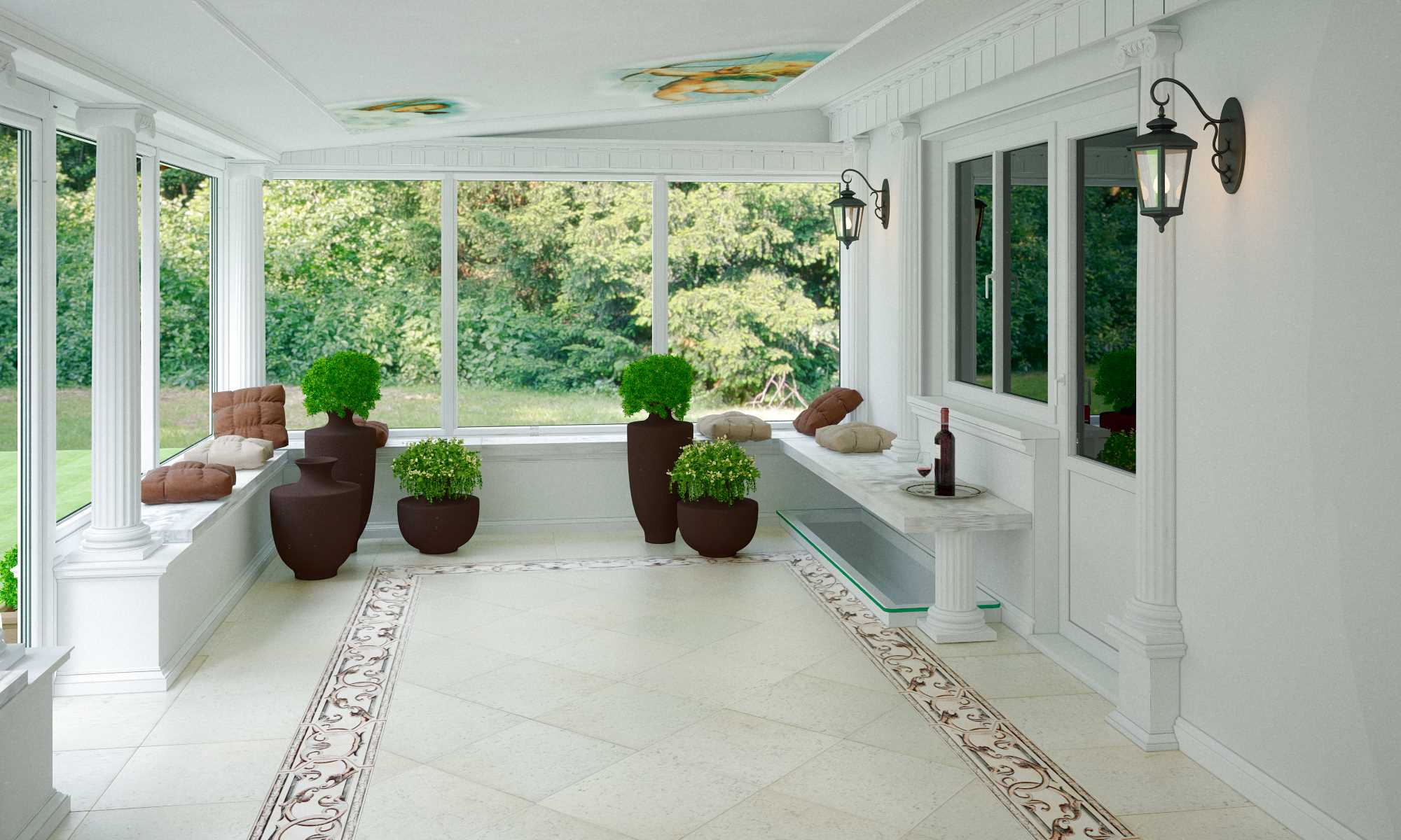 ideja par spilgtu verandas stilu