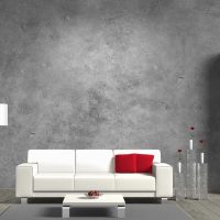 ideja par skaistu dekoratīvo apmetumu dzīvojamās istabas attēla interjerā