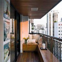ideea unui stil frumos de o mică fotografie de balcon