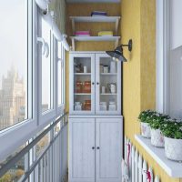 modernaus mažo balkono paveikslo interjero versija