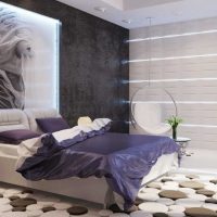 idee de decorare luminoasă a interiorului unei fotografii din dormitor