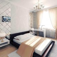 ideea unei frumoase decorațiuni a stilului unei imagini de dormitor