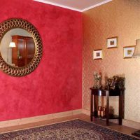 idee van origineel decoratief stucwerk in foto in slaapkamerstijl