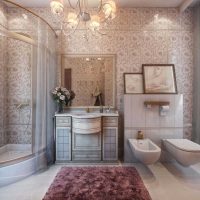 modernaus vonios kambario interjero idėja - 2,5 kv.m nuotrauka