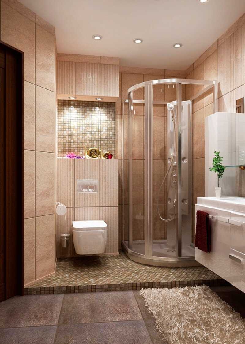 a fürdőszoba modern stílusának változata, 2,5 nm
