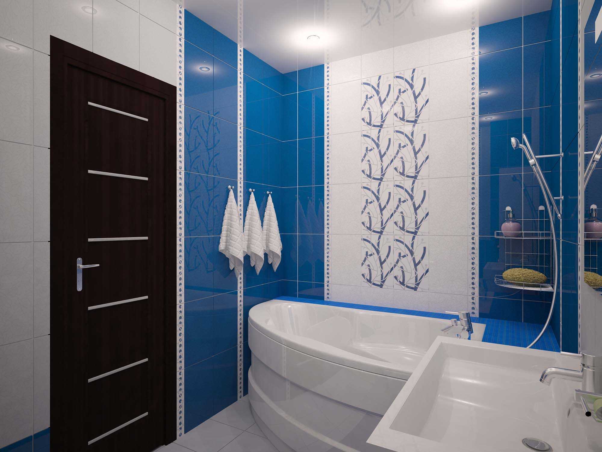 vannas istabas ar stūra vannu modernā stila versija