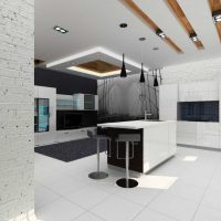 خيار التصميم الخفيف للشقة الحديثة 70 متر مربع الصورة