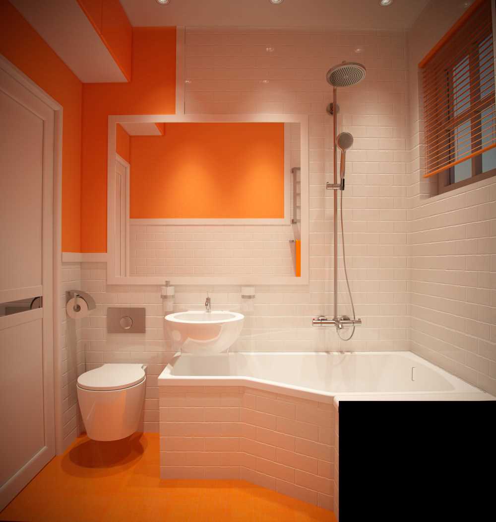 versie van een mooi ontwerp van een badkamer met een hoekbad