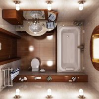 nuostabaus vonios kambario dizaino idėjos idėja - 2,5 kv.m nuotrauka