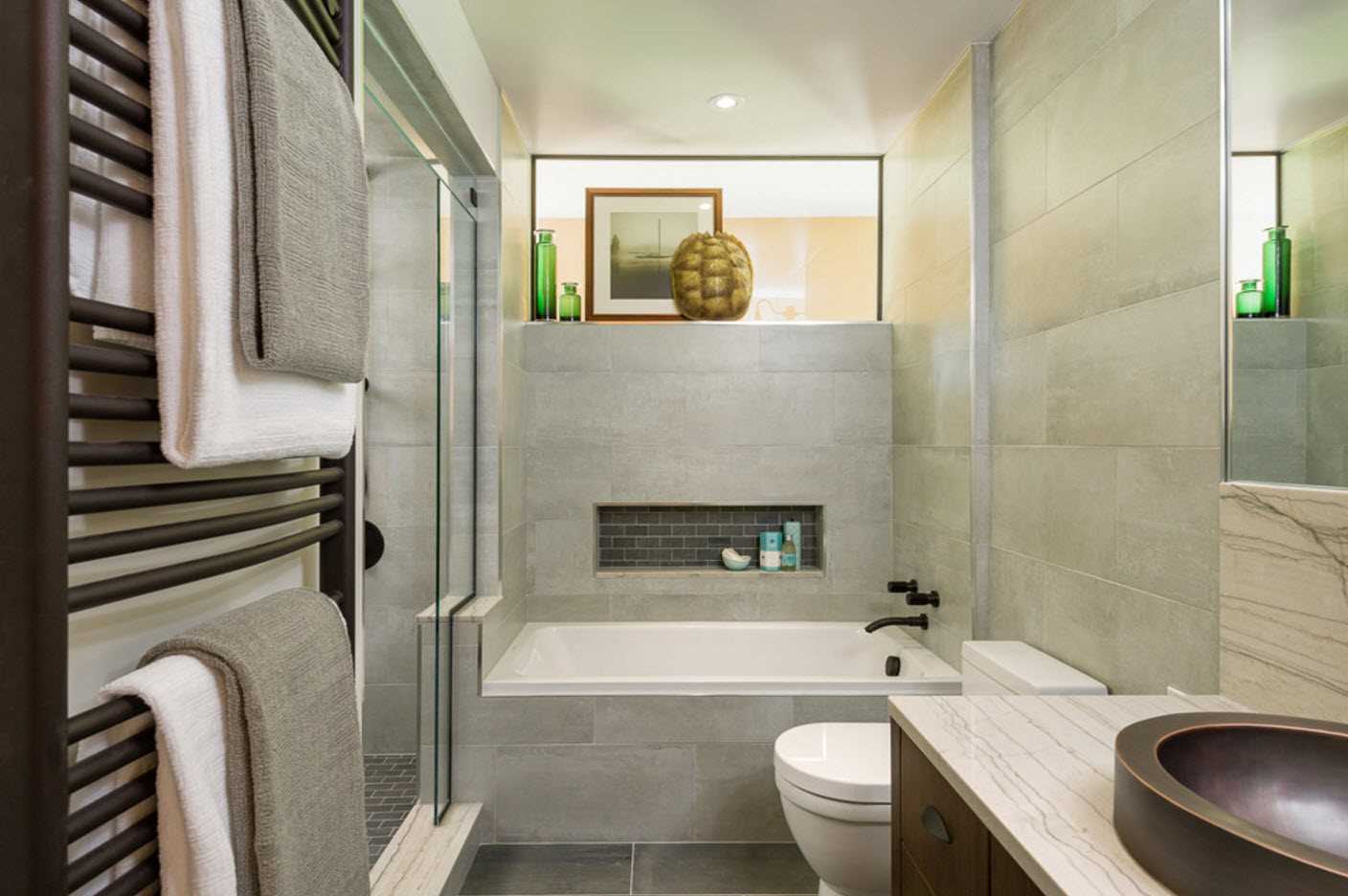 versie van de moderne stijl van de badkamer 2017
