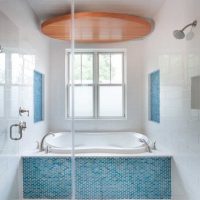 versie van het moderne ontwerp van de badkamer 2017 foto