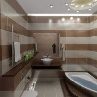 neįprasto vonios kambario su kampine vonia dizaino idėja
