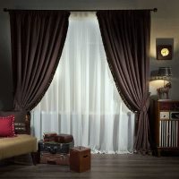 gaiši brūnas krāsas kombinācija dzīvojamās istabas foto noformējumā